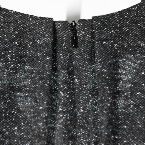 Banana Republic Women's Dress Gray Wool Blend Sleeveless Ruffle Italian Lined 4 - Picture 9 of 10